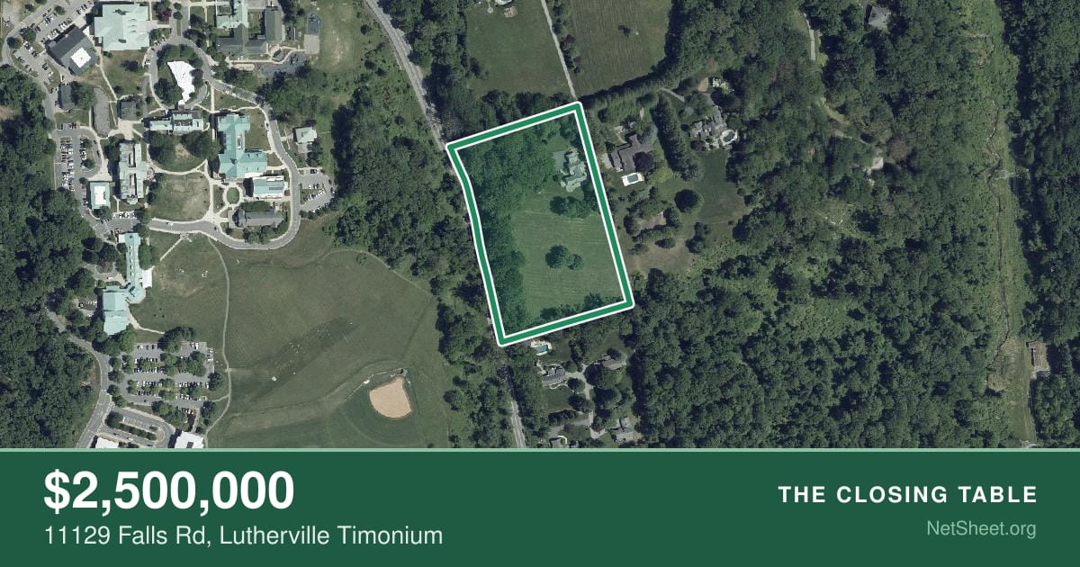 Aerial view of 11129 Falls Rd, Lutherville Timonium