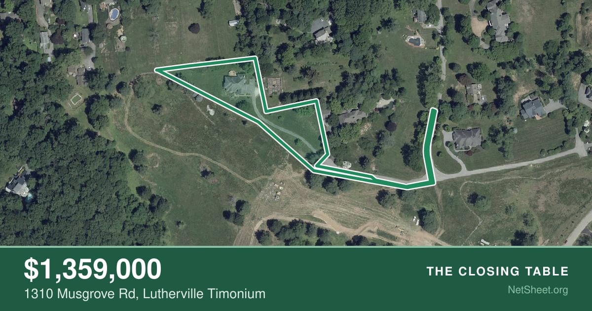 Aerial view of 1310 Musgrove Rd, Lutherville Timonium