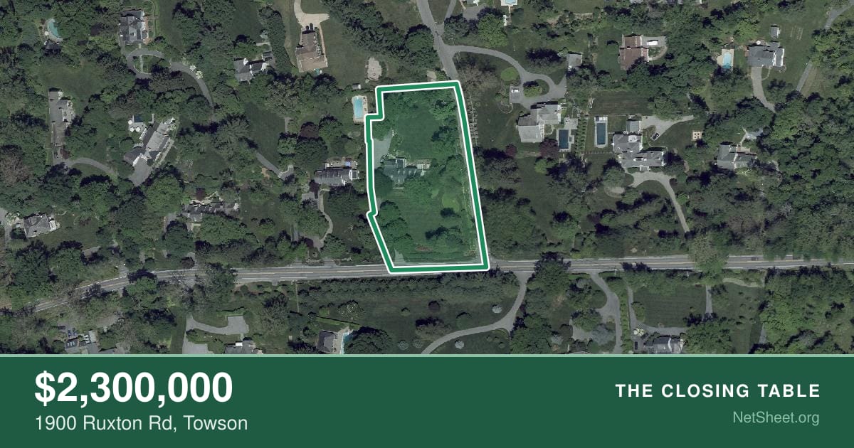 Aerial view of 1900 Ruxton Rd, Towson