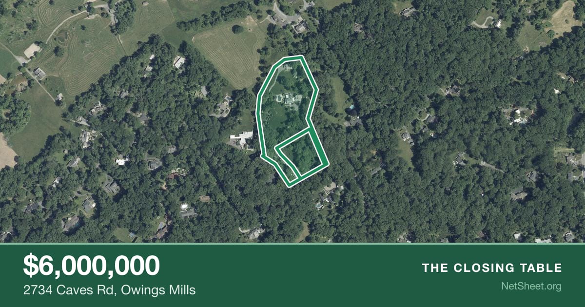 Aerial view of 2734 Caves Rd, Owings Mills