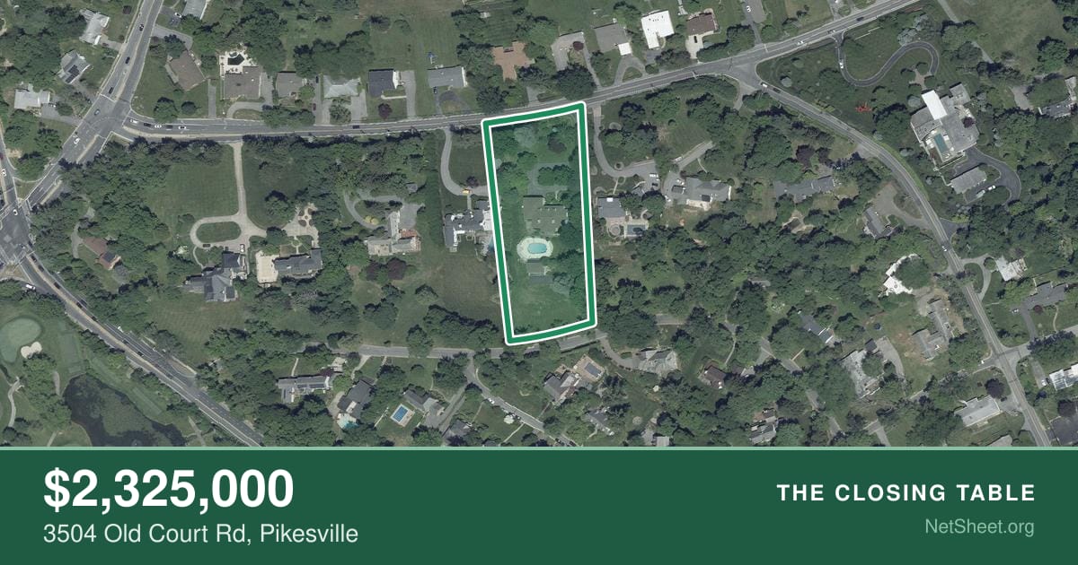 Aerial view of 3504 Old Court Rd, Pikesville