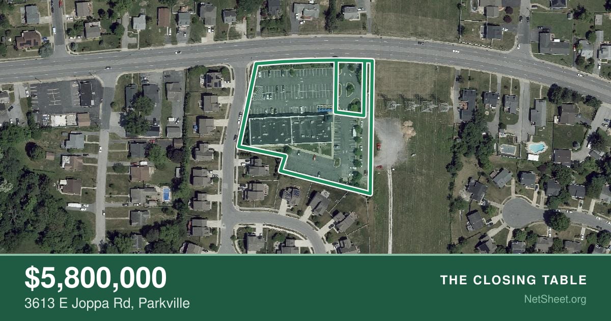 Aerial view of 3613 E Joppa Rd, Parkville