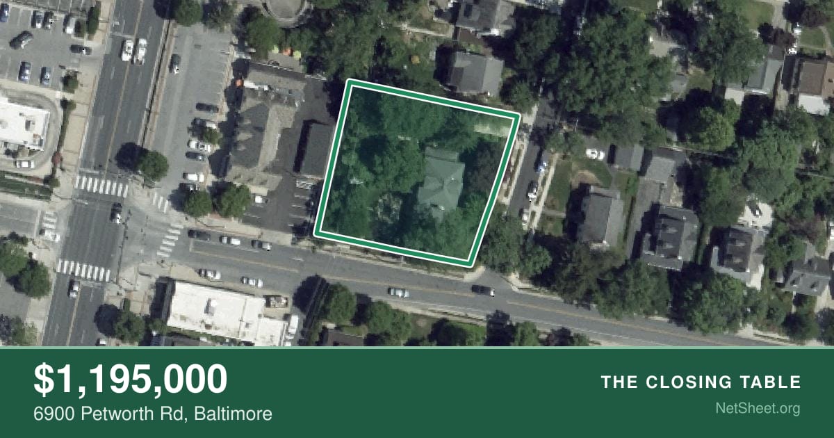 Aerial view of 6900 Petworth Rd, Baltimore