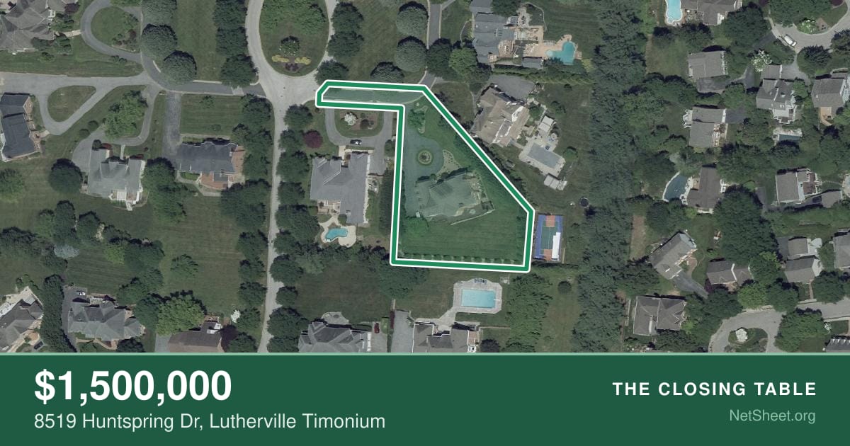 Aerial view of 8519 Huntspring Dr, Lutherville Timonium