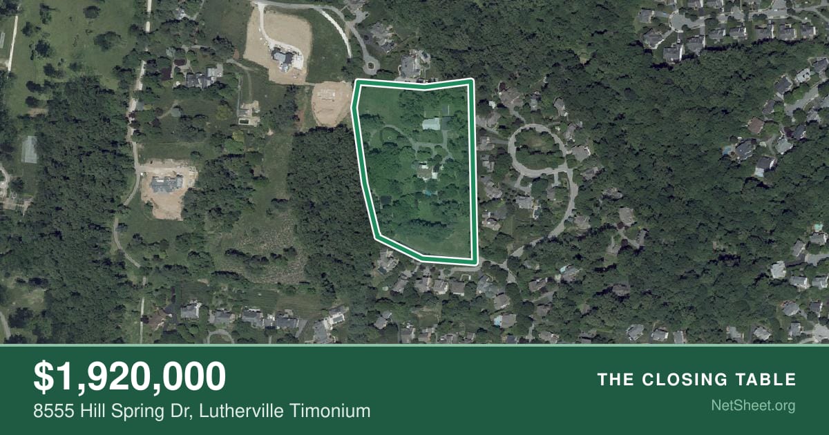 Aerial view of 8555 Hill Spring Dr, Lutherville Timonium