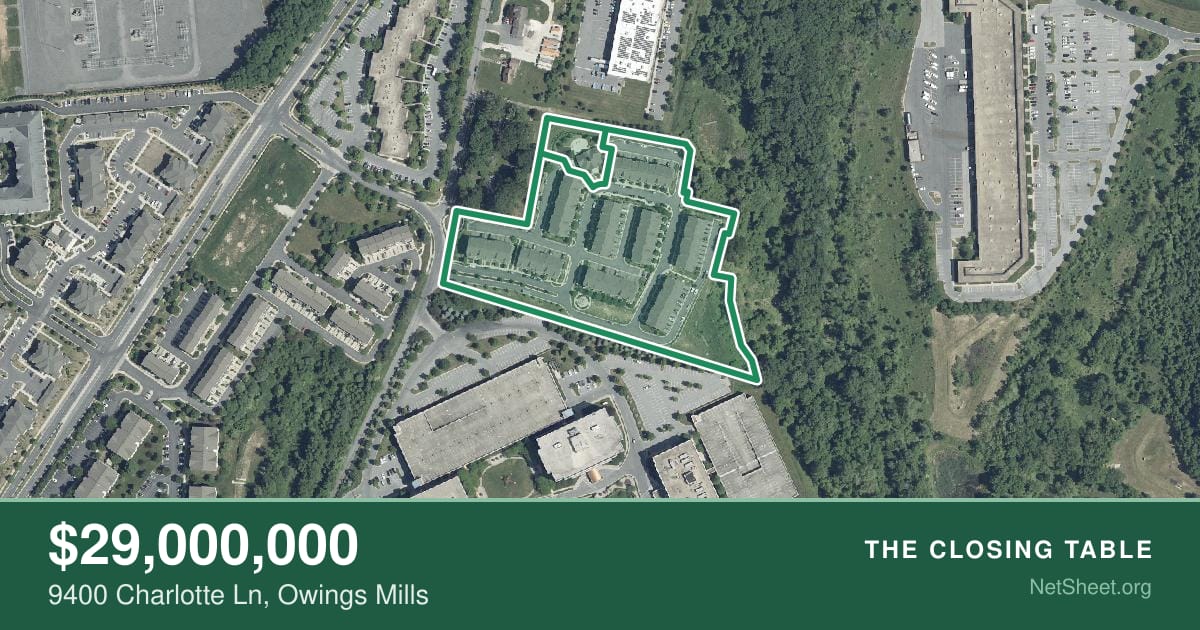 Aerial view of 9400 Charlotte Ln, Owings Mills