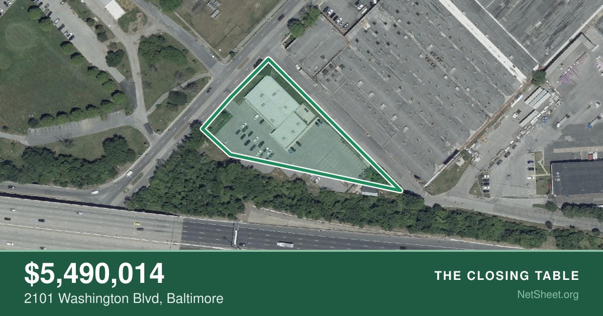 Aerial view of 2101 Washington Blvd, Baltimore