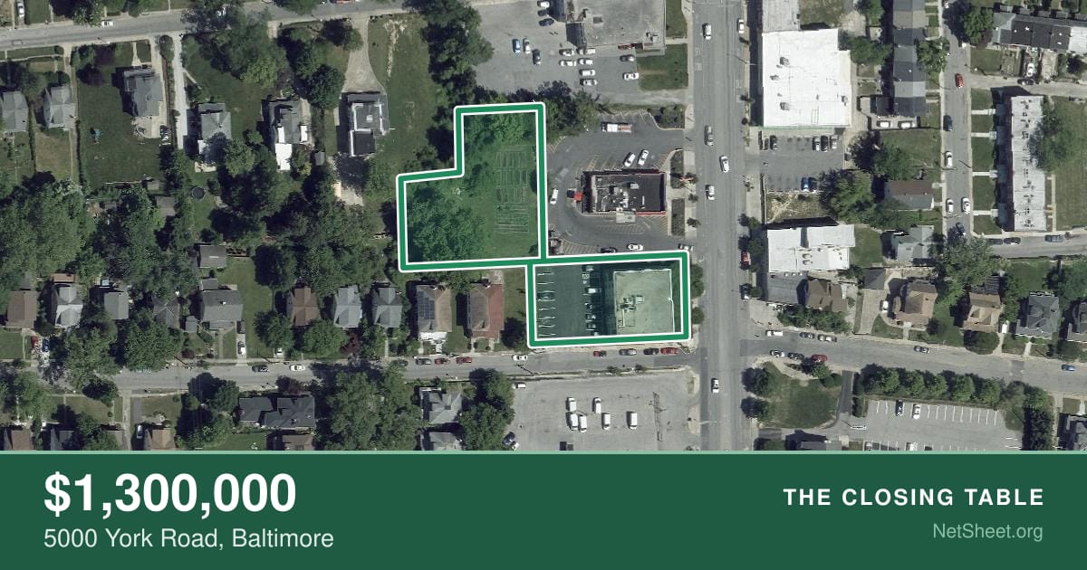 Aerial view of 5000 York Road, Baltimore