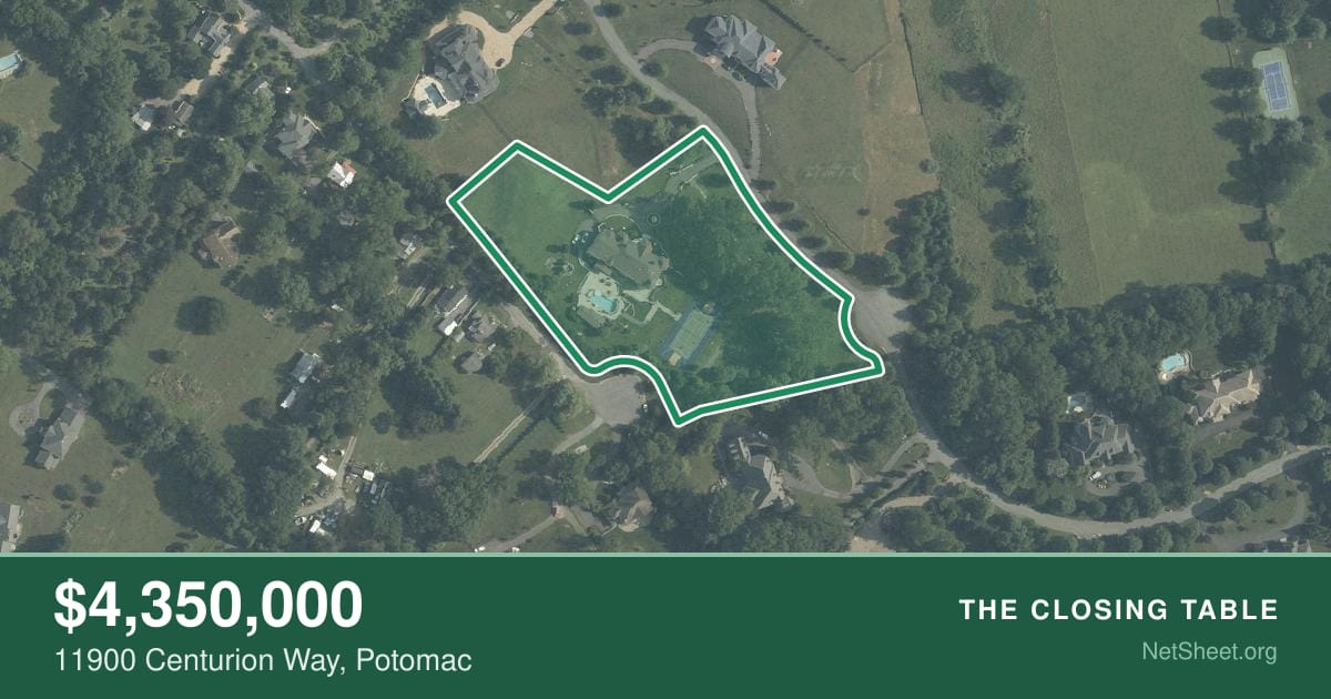 Aerial view of 11900 Centurion Way, Potomac
