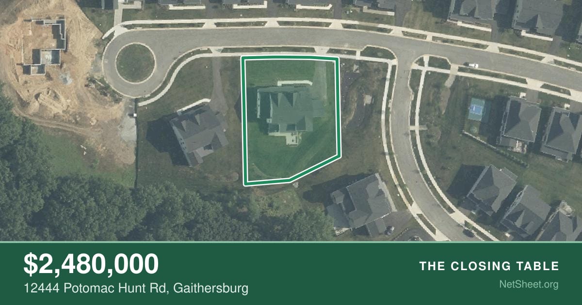 Aerial view of 12444 Potomac Hunt Rd, Gaithersburg