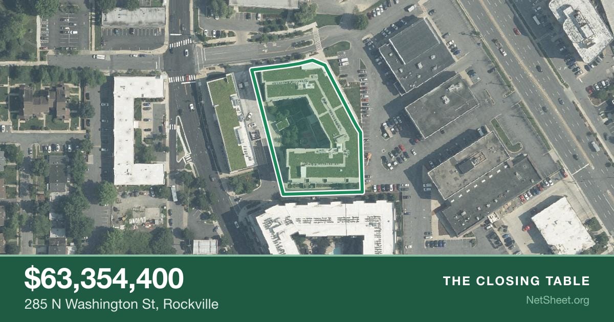 Aerial view of 285 N Washington St, Rockville