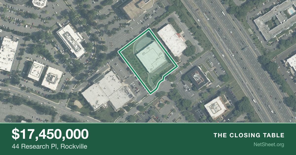 Aerial view of 44 Research Pl, Rockville