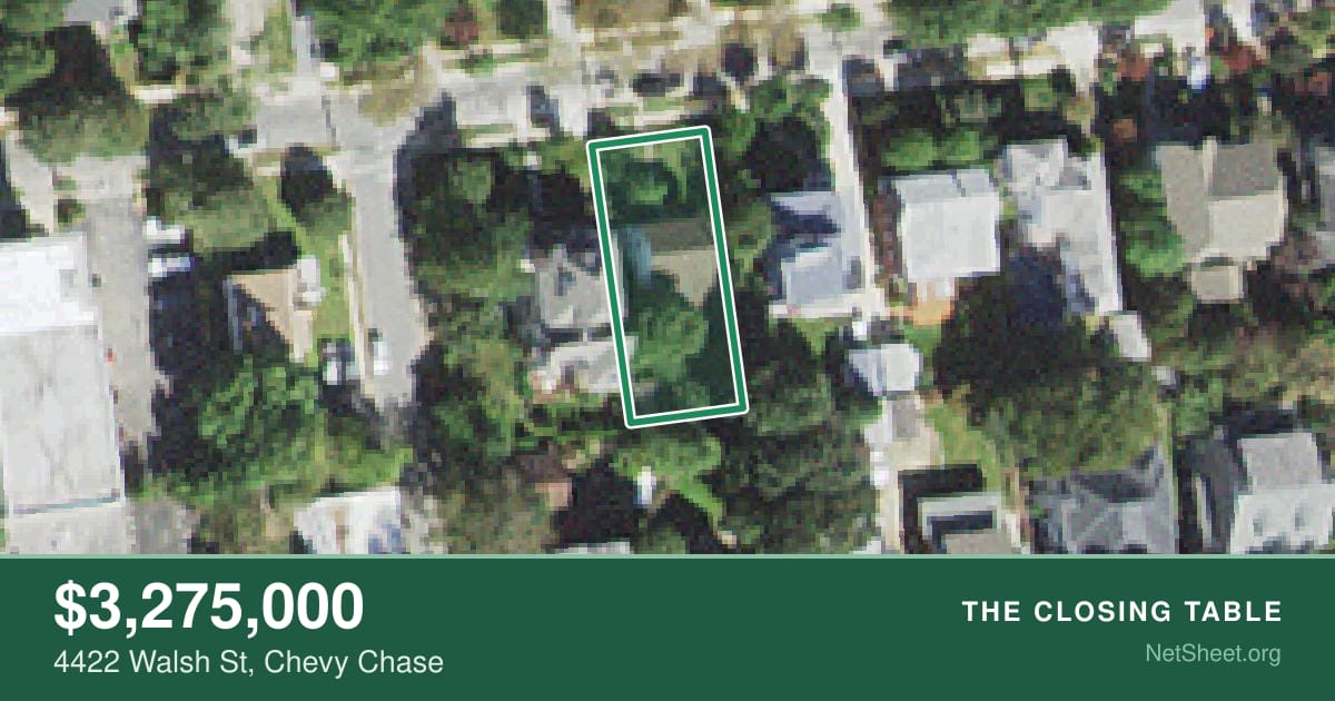 Aerial view of 4422 Walsh St, Chevy Chase
