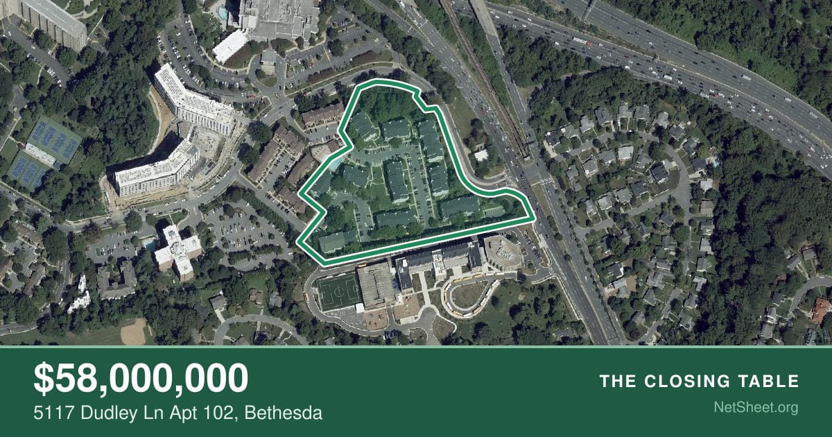 Aerial view of 5117 Dudley Ln Apt 102, Bethesda