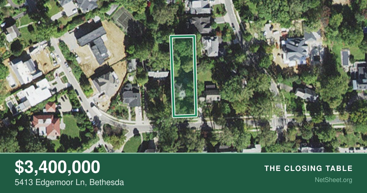 Aerial view of 5413 Edgemoor Ln, Bethesda