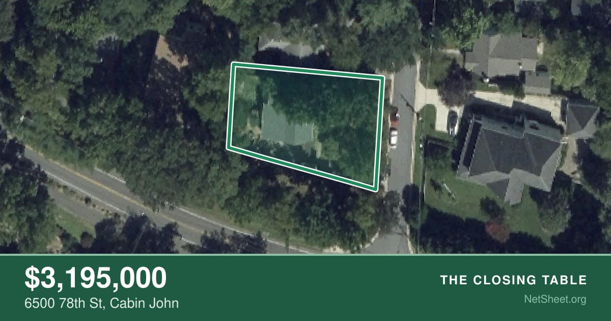 Aerial view of 6500 78th St, Cabin John