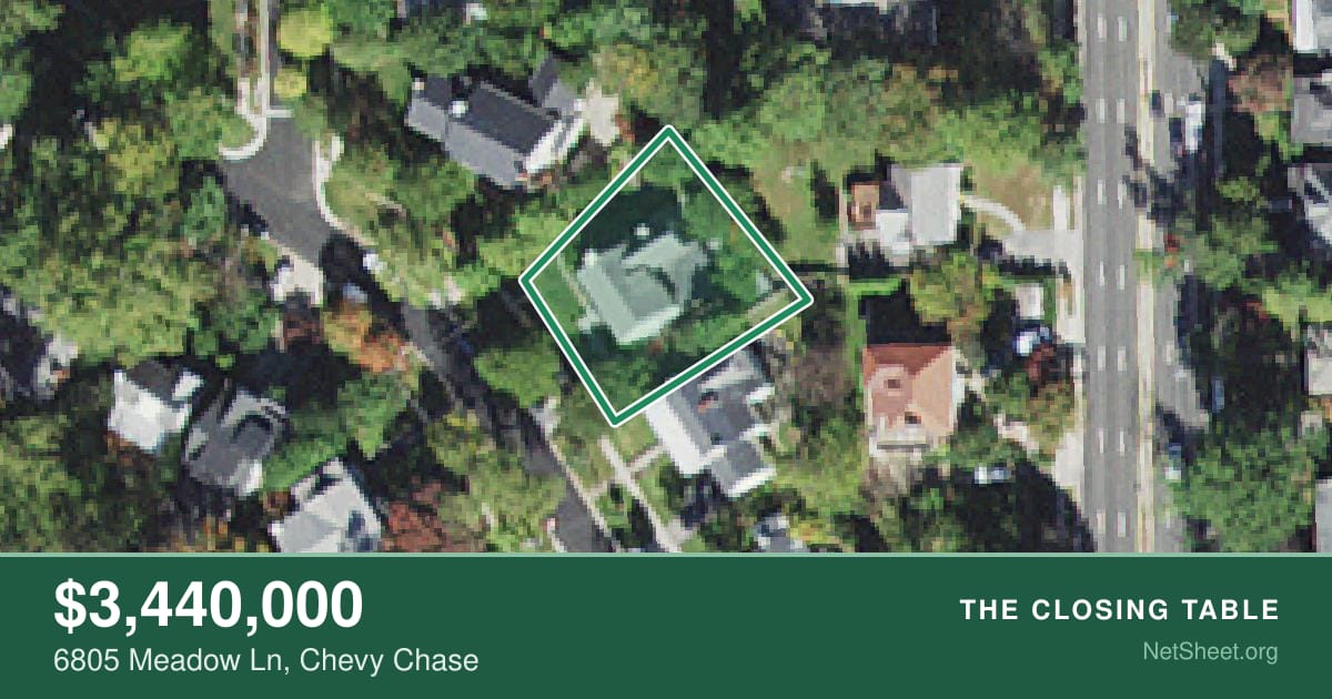 Aerial view of 6805 Meadow Ln, Chevy Chase
