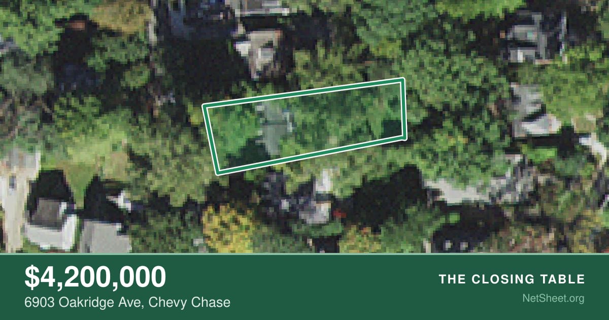 Aerial view of 6903 Oakridge Ave, Chevy Chase