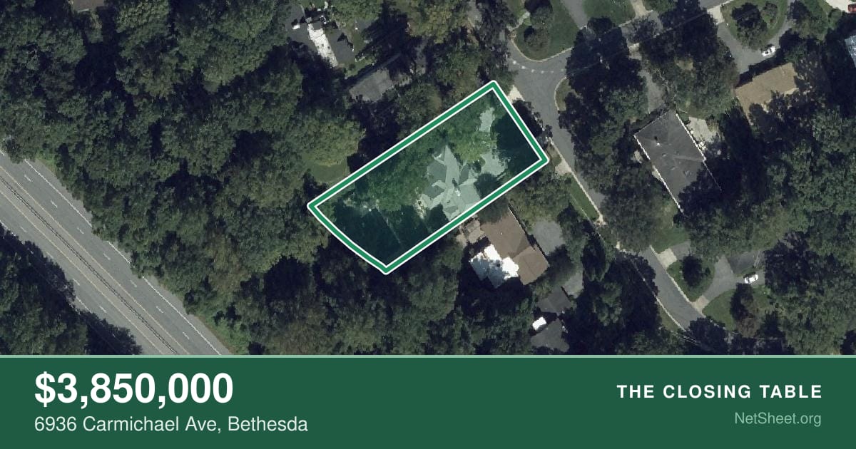Aerial view of 6936 Carmichael Ave, Bethesda