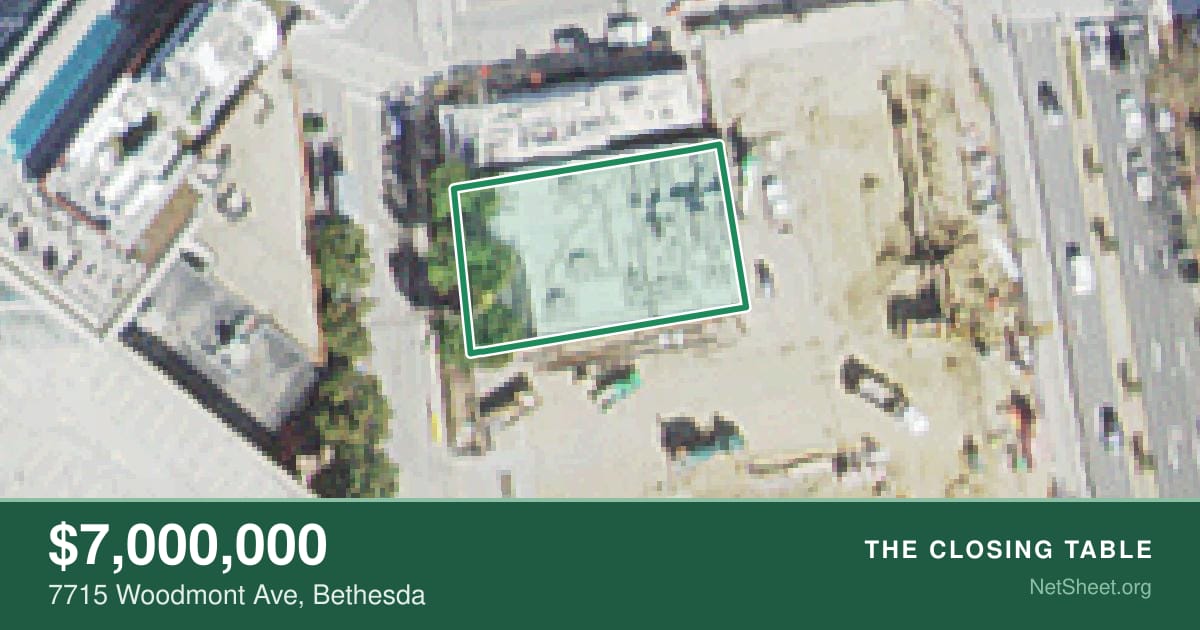 Aerial view of 7715 Woodmont Ave, Bethesda