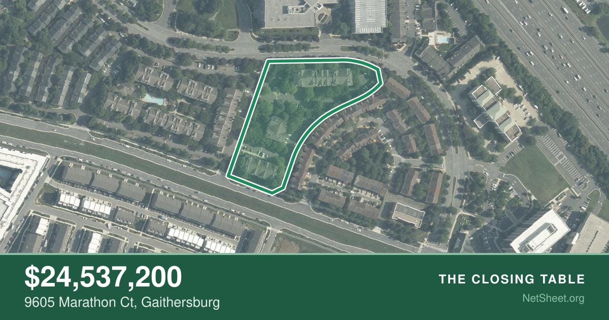 Aerial view of 9605 Marathon Ct, Gaithersburg