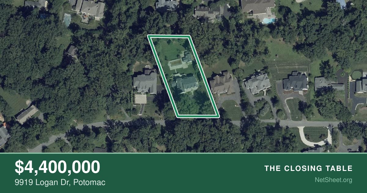 Aerial view of 9919 Logan Dr, Potomac