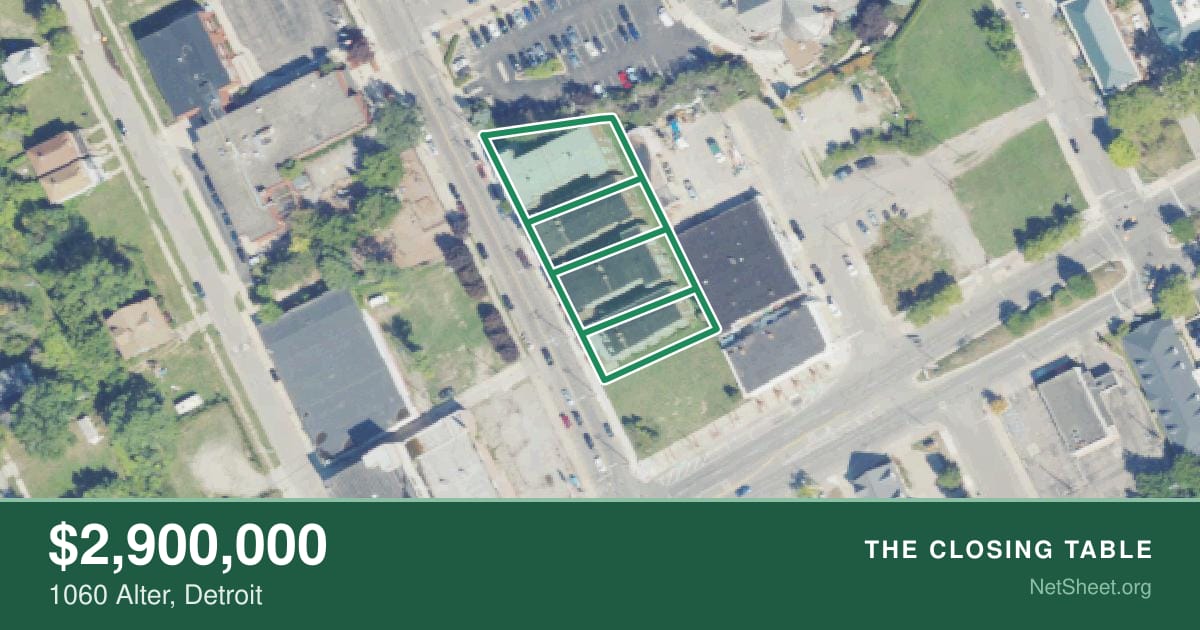 Aerial view of 1060 Alter, Detroit