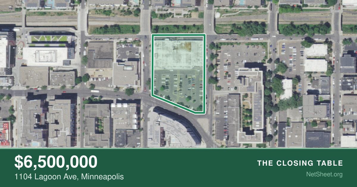 Aerial view of 1104 Lagoon Ave, Minneapolis