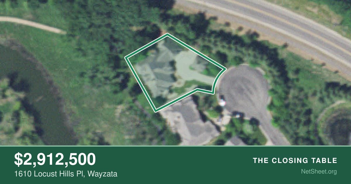 Aerial view of 1610 Locust Hills Pl, Wayzata