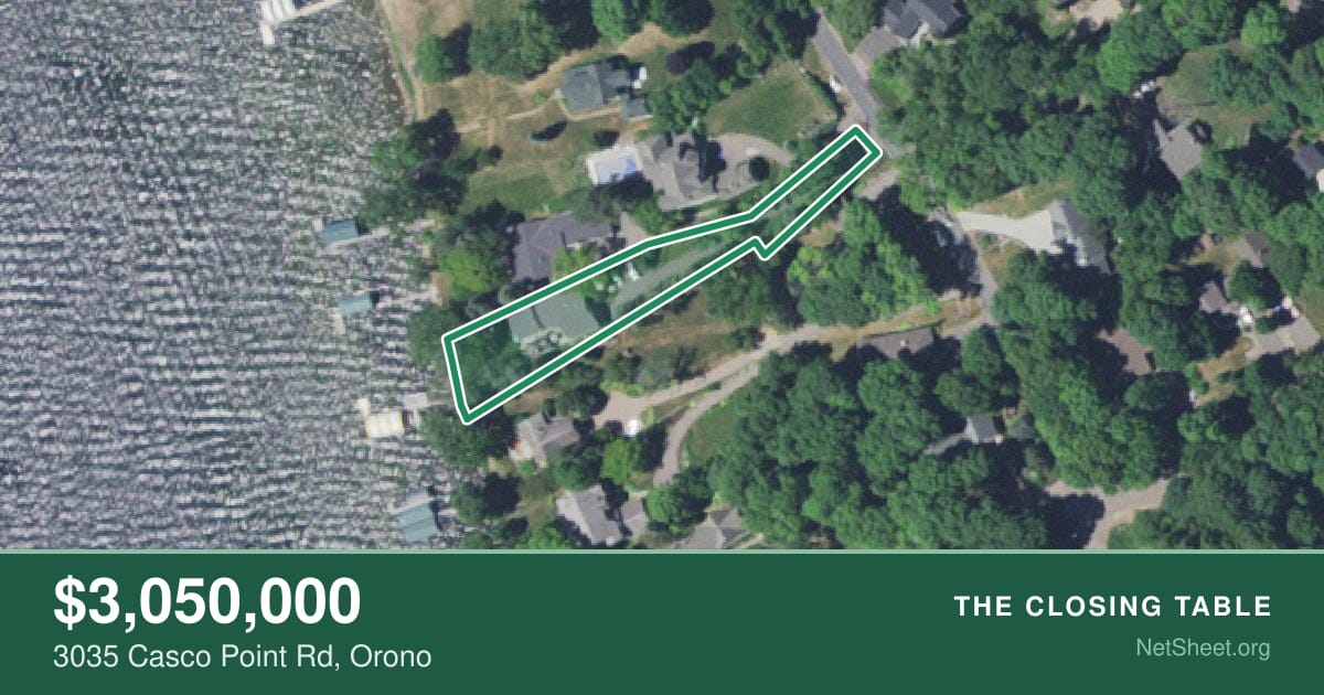 Aerial view of 3035 Casco Point Rd, Orono