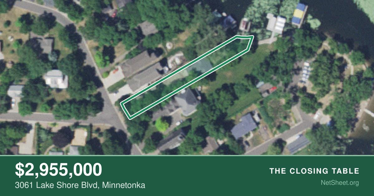 Aerial view of 3061 Lake Shore Blvd, Minnetonka