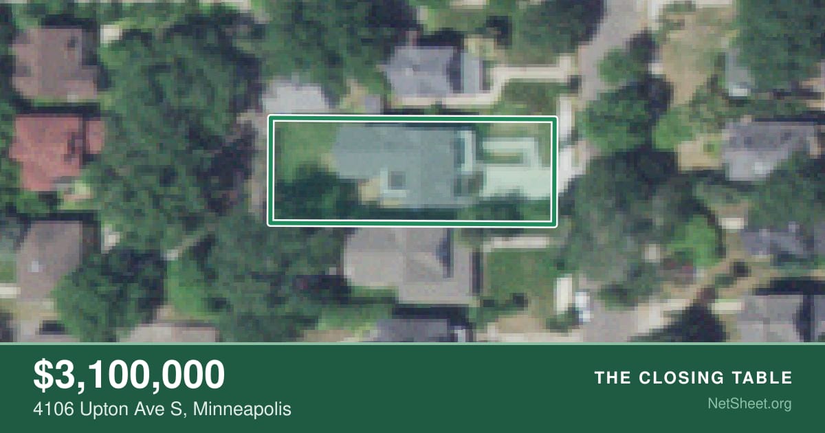 Aerial view of 4106 Upton Ave S, Minneapolis