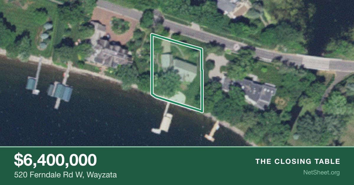 Aerial view of 520 Ferndale Rd W, Wayzata