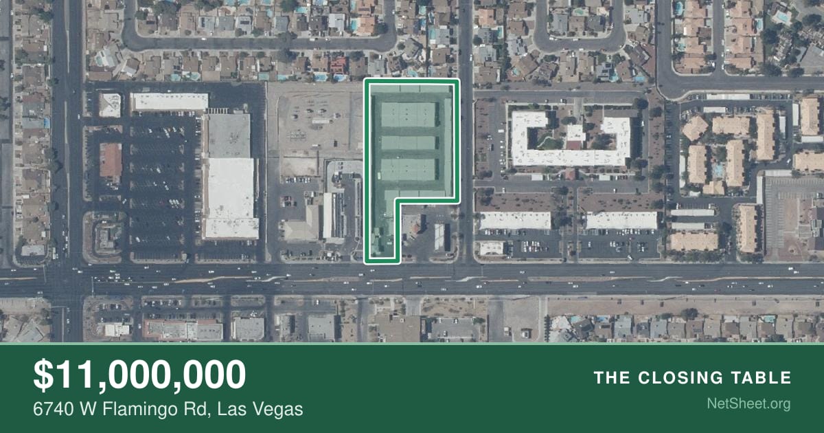 Aerial view of 6740 W Flamingo Rd, Las Vegas