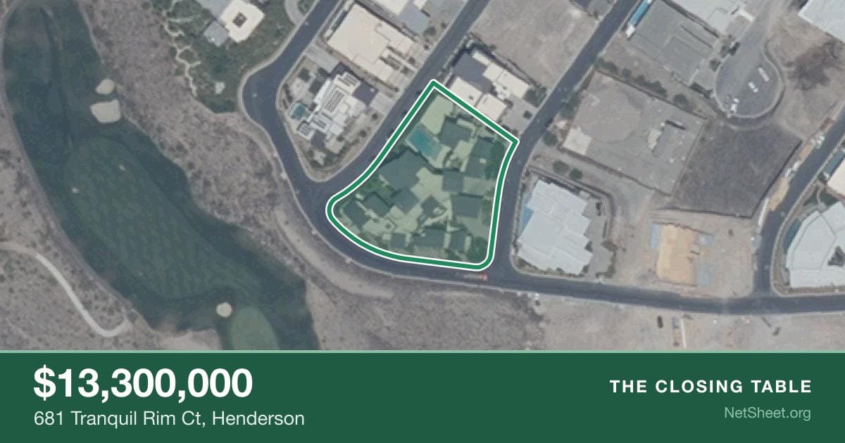 Aerial view of 681 Tranquil Rim Ct, Henderson