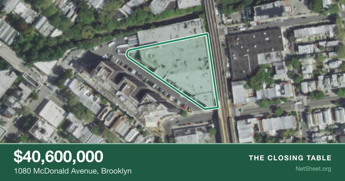Aerial view of 1080 McDonald Avenue, Brooklyn