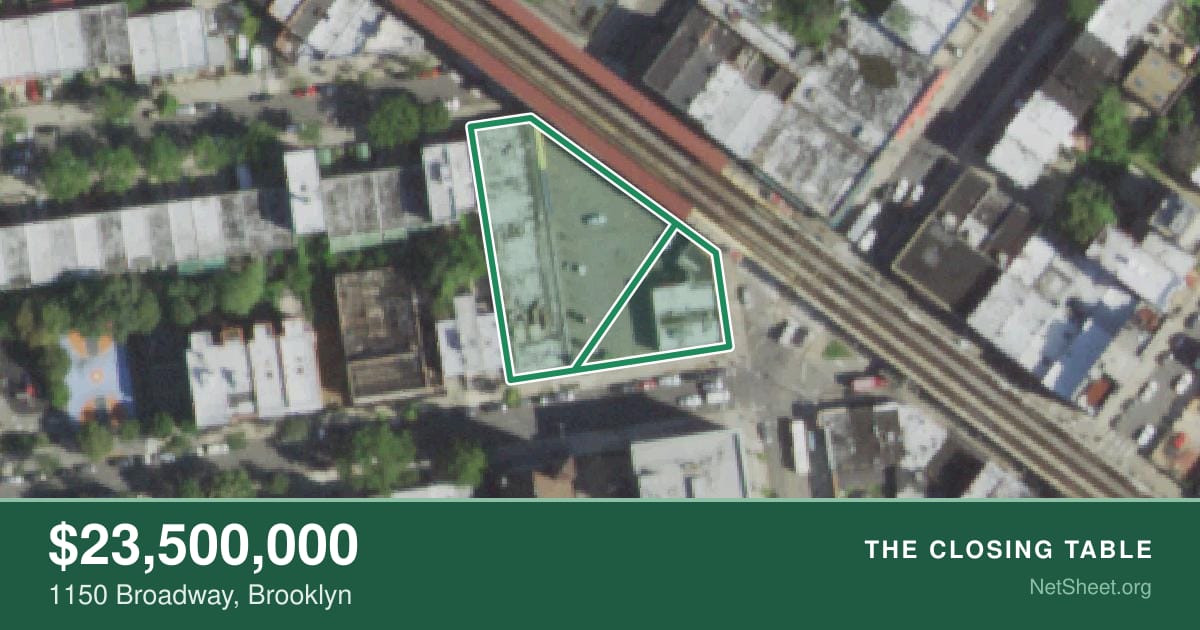 Aerial view of 1150 Broadway, Brooklyn