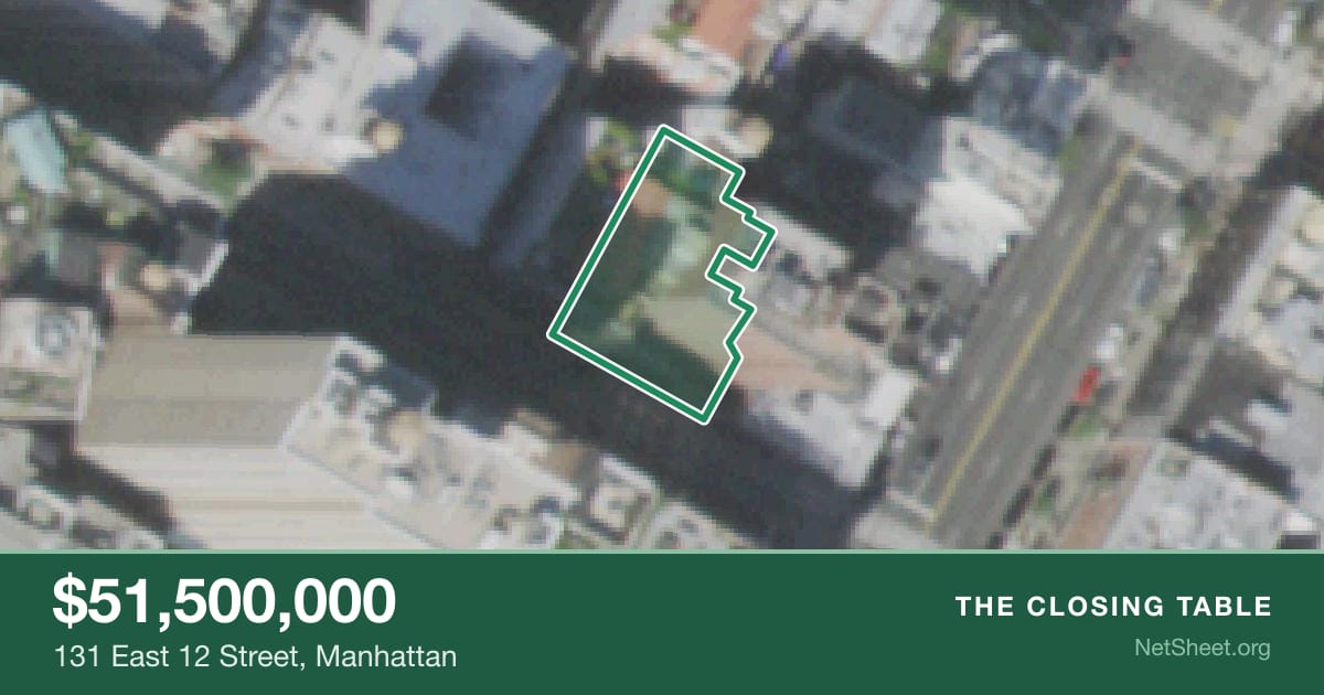 Aerial view of 131 East 12 Street, Manhattan