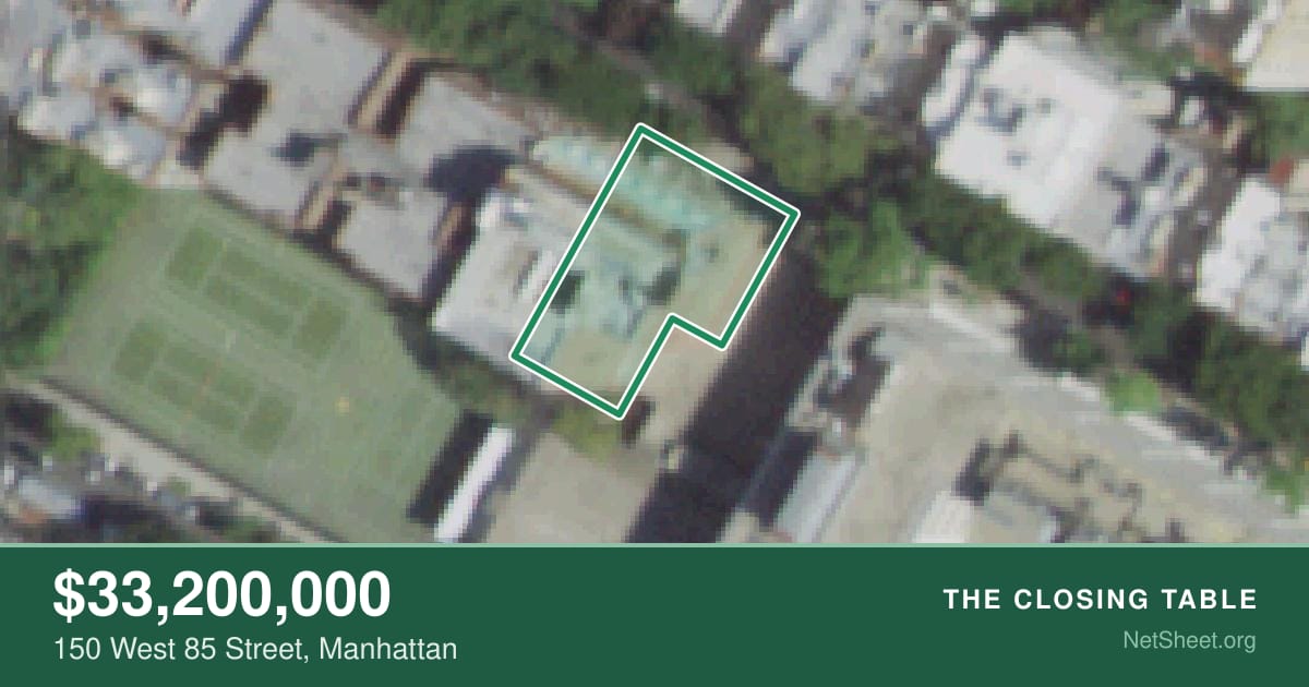 Aerial view of 150 West 85 Street, Manhattan