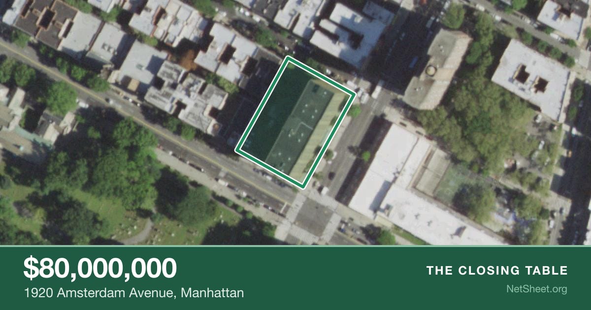 Aerial view of 1920 Amsterdam Avenue, Manhattan