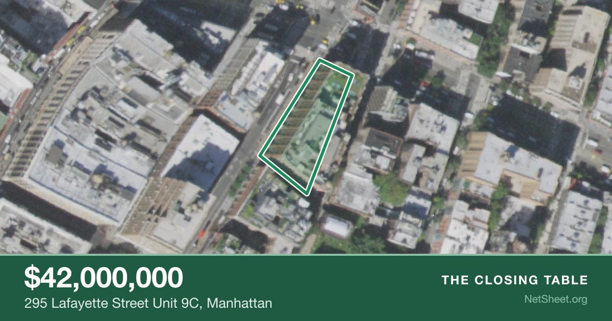 Aerial view of 295 Lafayette Street Unit 9C, Manhattan