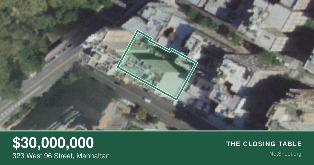 Aerial view of 323 West 96 Street, Manhattan