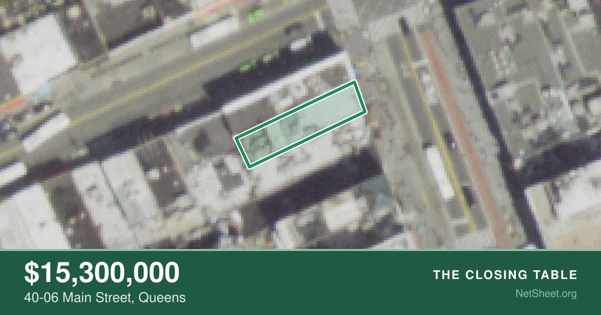 Aerial view of 40-06 Main Street, Queens