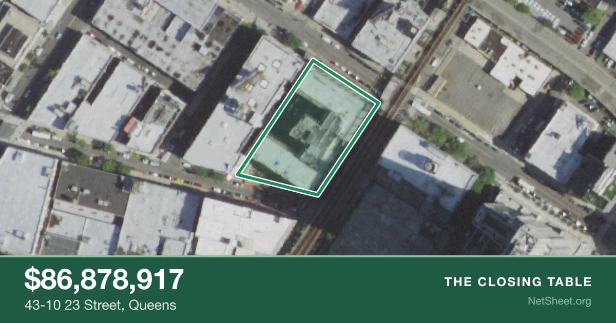 Aerial view of 43-10 23 Street, Queens