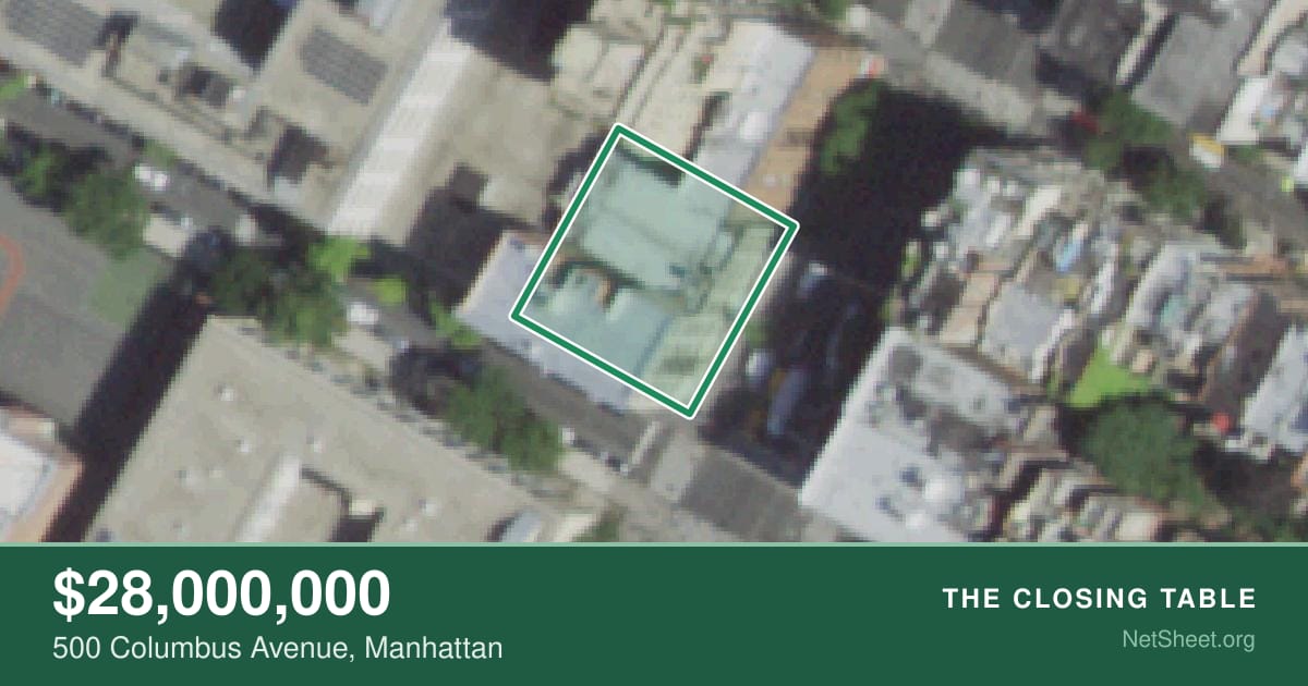 Aerial view of 500 Columbus Avenue, Manhattan