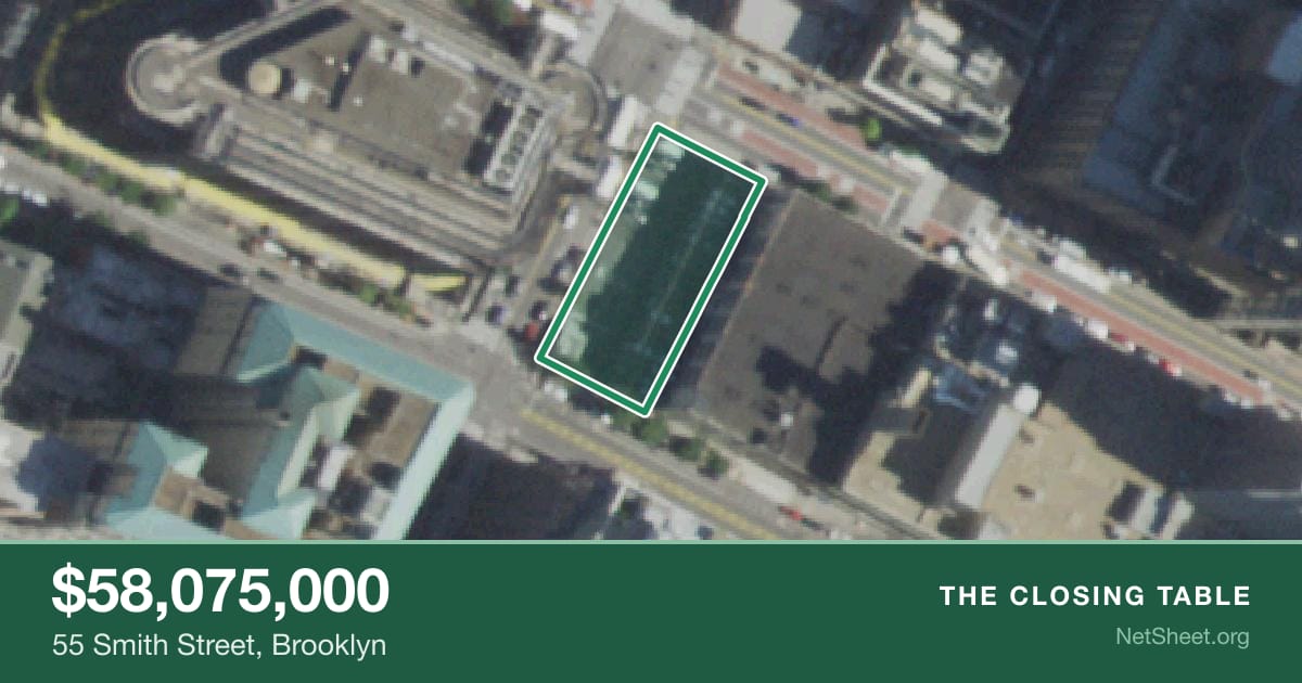 Aerial view of 55 Smith Street, Brooklyn