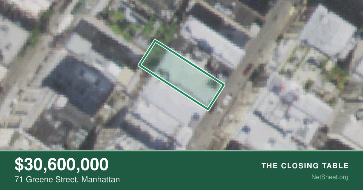 Aerial view of 71 Greene Street, Manhattan