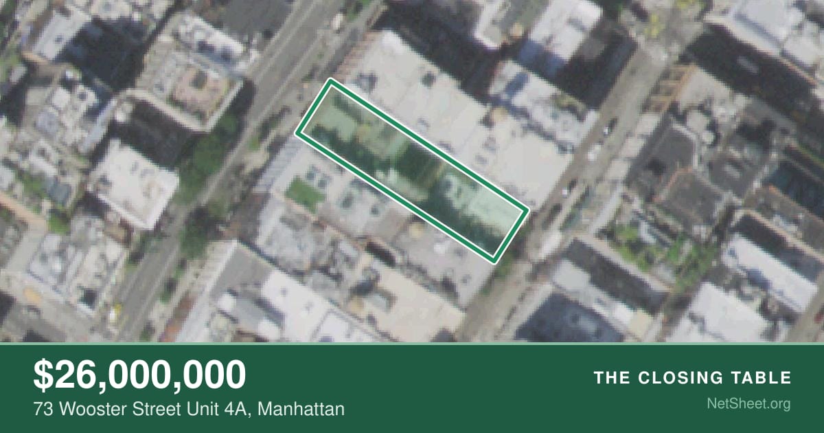 Aerial view of 73 Wooster Street Unit 4A, Manhattan