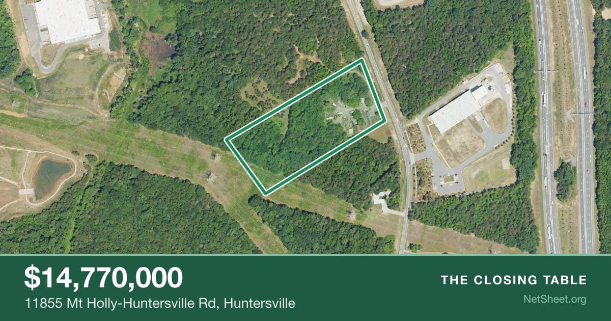 Aerial view of 11855 Mt Holly-Huntersville Rd, Huntersville