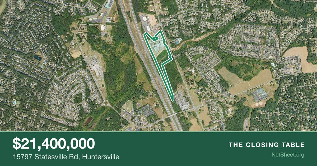 Aerial view of 15797 Statesville Rd, Huntersville